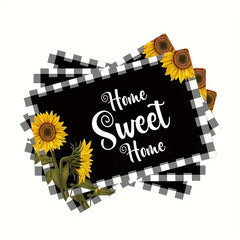 Layoris Sweet Home Sunflower Plaid Placemat Set