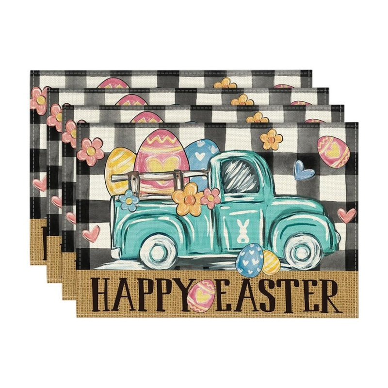 Layoris Happy Easter Green Pickup Eggs Placemat Set