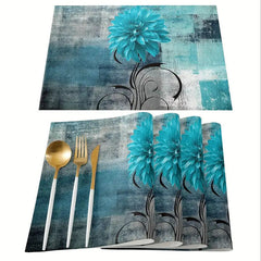 Layoris Vintage Blue And White Mixed Placemat Set