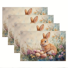 Layoris Realistic Easter Bunny Egg Placemat Set
