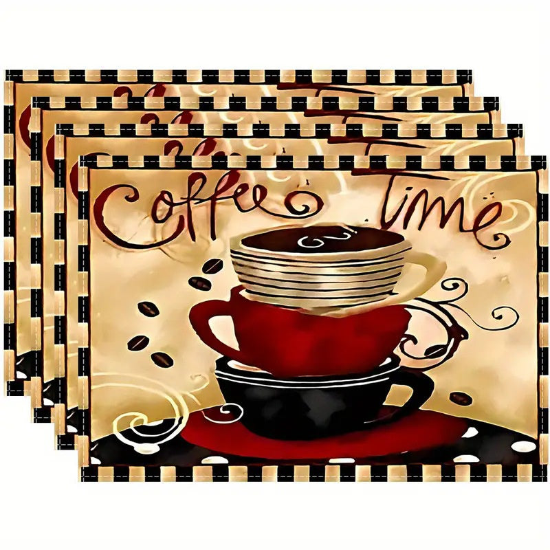 Layoris Coffee Time Relaxation Gold Tischset-Set