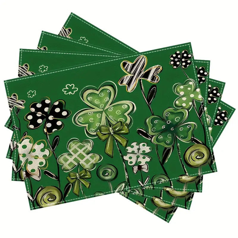 Layoris St. Patrick's Clover Tischset in Grün