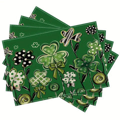 Layoris St. Patrick's Clover Tischset in Grün