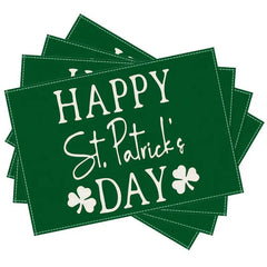 Layoris Happy St. Patrick'S Day Clover Placemat Set