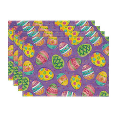 Layoris Candy Egg Purple Easter Placemat Set