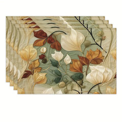Layoris Luxe Embroidered Art Print Placemat Set
