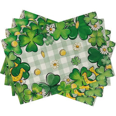 Layoris Clover Gold Coin Daisy Green Placemat Set