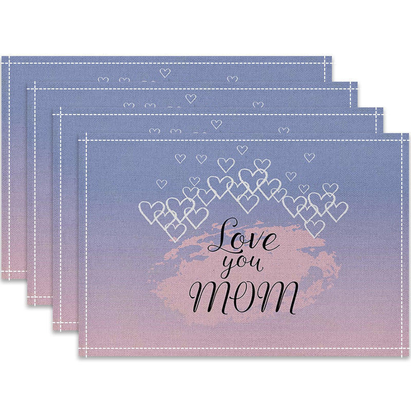 Layoris Love You Mom Mothers Day Placemat Set