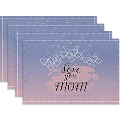 Layoris Love You Mom Mothers Day Placemat Set
