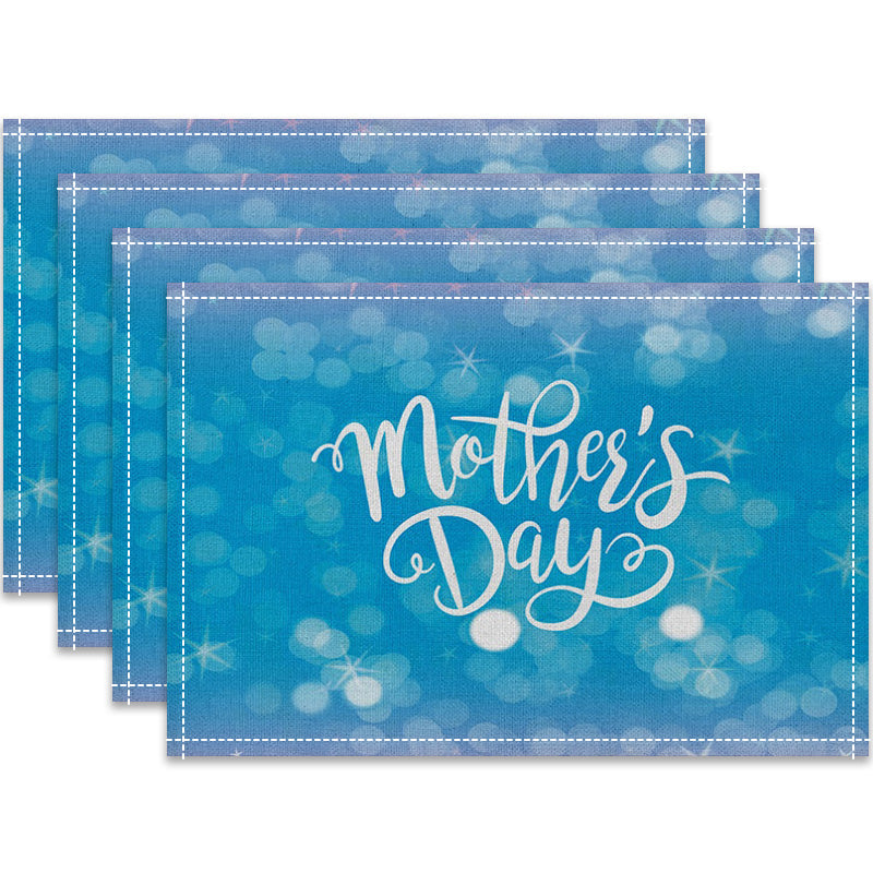 Layoris Blue Bokeh Happy Mother'S Day Placemat Set