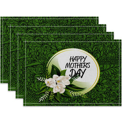 Layoris Happy Mother'S Day Floral Green Placemat Set