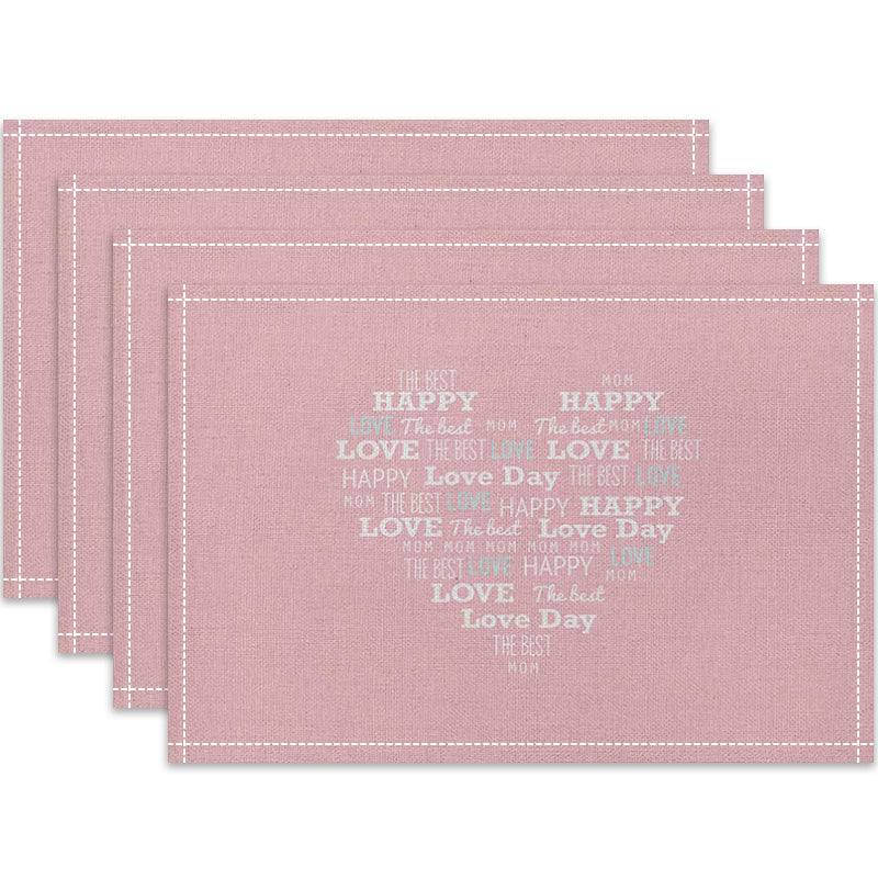 Layoris Happy Mother'S Day With Love Text Placemat Set