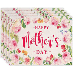 Layoris Wreath Pink Happy Mother'S Day Placemat Set