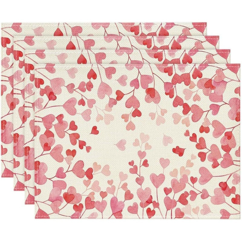 Layoris Red Love Tree Valentine'S Day Placemat Set