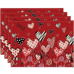 Layoris Artistic Love Balloon Valentine'S Day Placemat Set