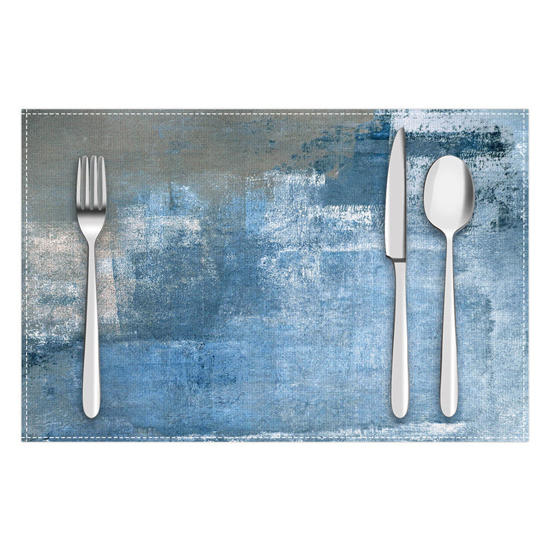 Layoris Vintage Blue Grey Mixed Dinner Placemat Set