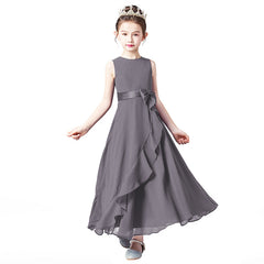 Chiffon Summer Girls Dress For Birthday And Portrait