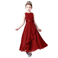 Chiffon Summer Girls Dress For Birthday And Portrait
