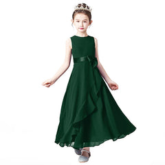 Chiffon Summer Girls Dress For Birthday And Portrait