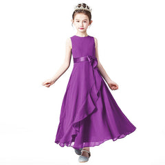 Chiffon Summer Girls Dress For Birthday And Portrait