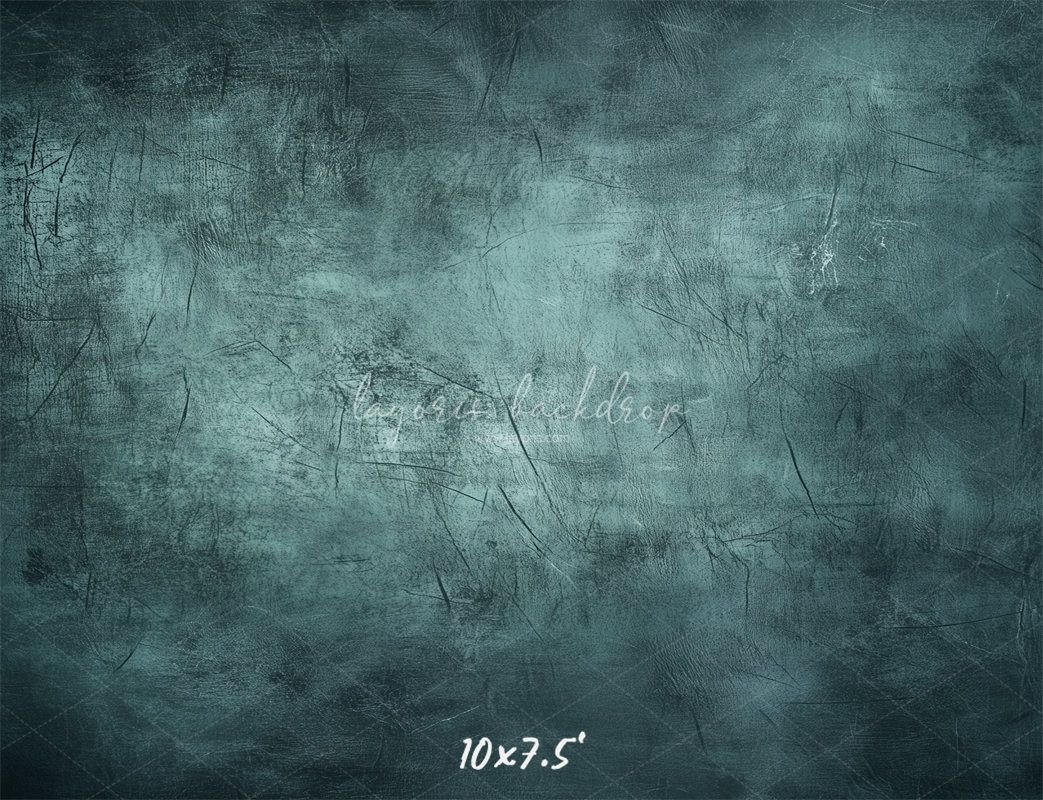 Abstract Old Master Teal Portrait Photo Backdrop - Layoris