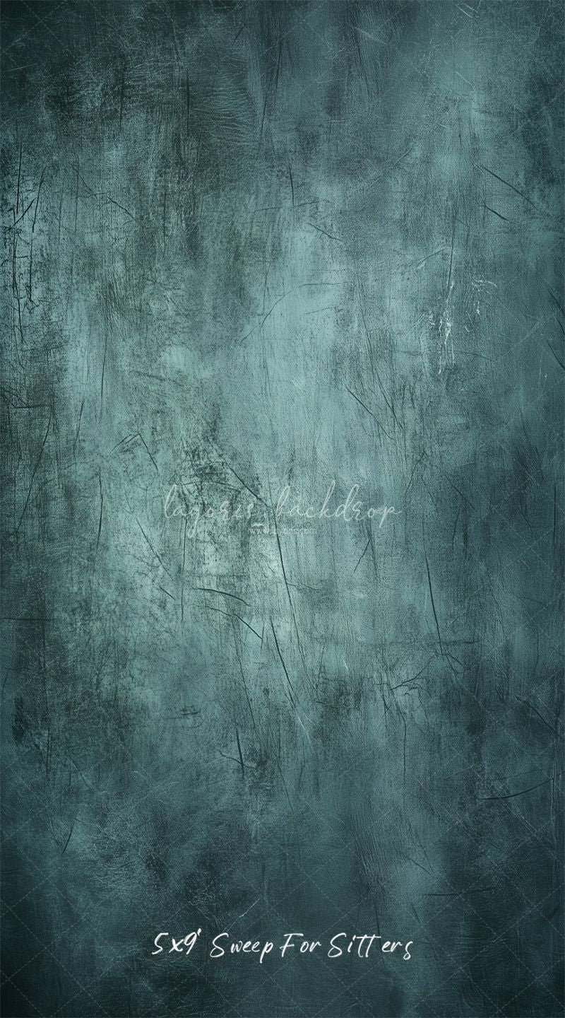 Abstract Old Master Teal Portrait Photo Backdrop - Layoris