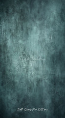Abstract Old Master Teal Portrait Photo Backdrop - Layoris