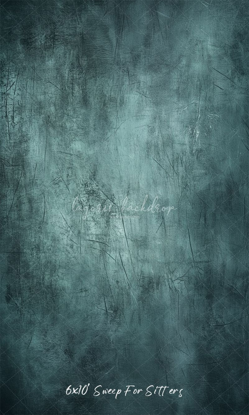 Abstract Old Master Teal Portrait Photo Backdrop - Layoris
