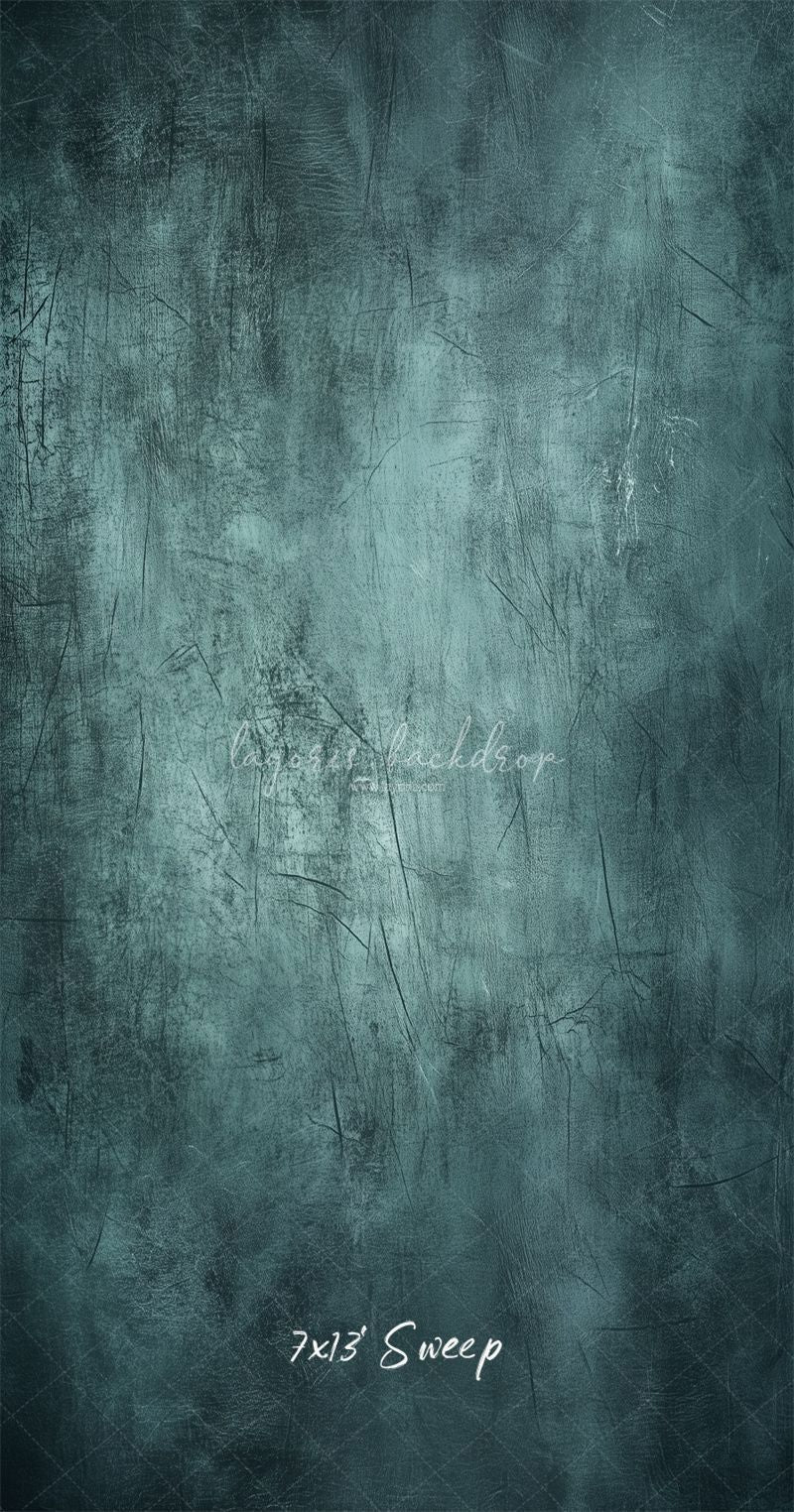 Abstract Old Master Teal Portrait Photo Backdrop - Layoris