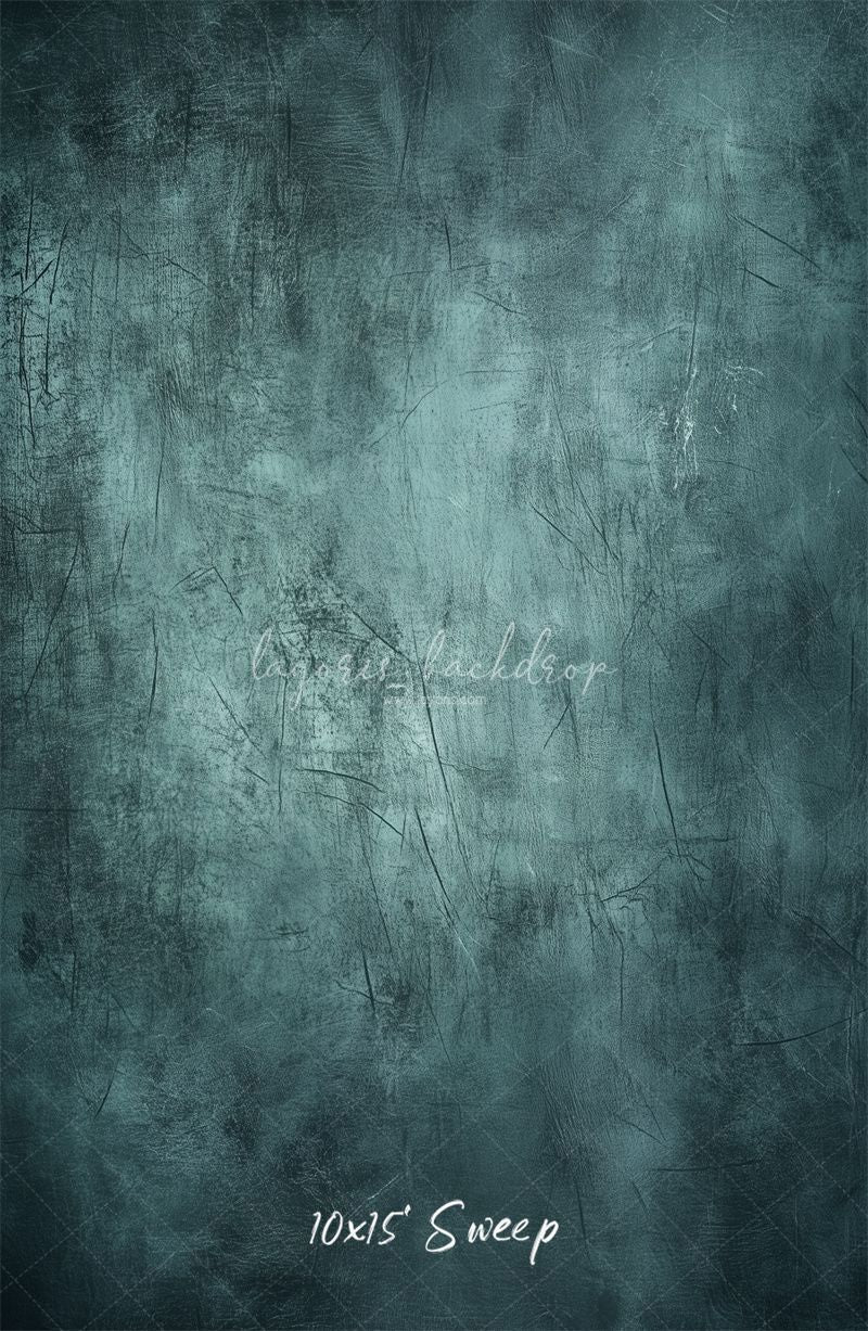 Abstract Old Master Teal Portrait Photo Backdrop - Layoris