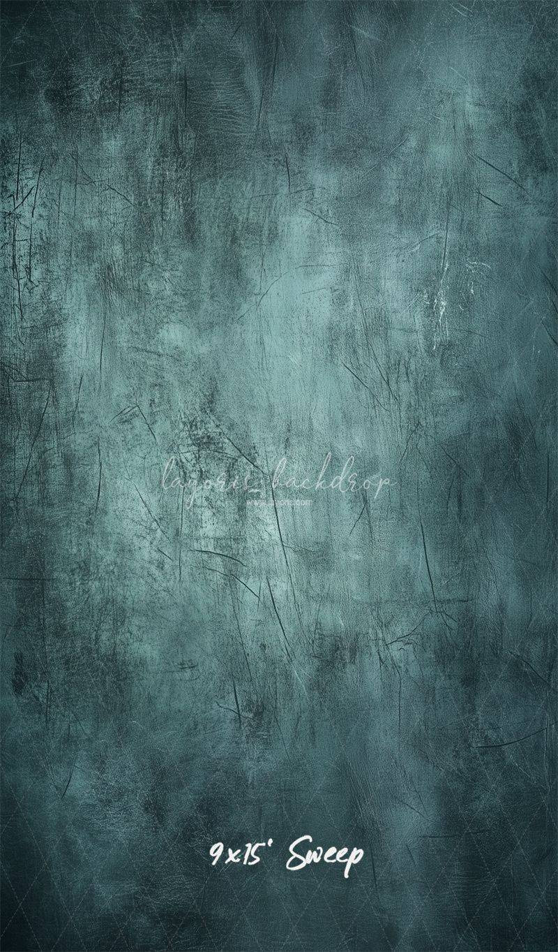 Abstract Old Master Teal Portrait Photo Backdrop - Layoris
