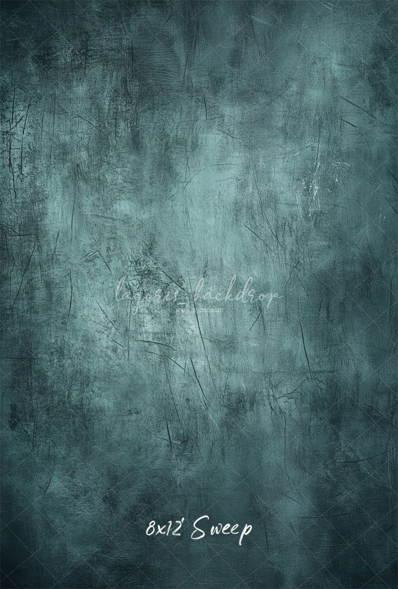 Abstract Old Master Teal Portrait Photo Backdrop - Layoris