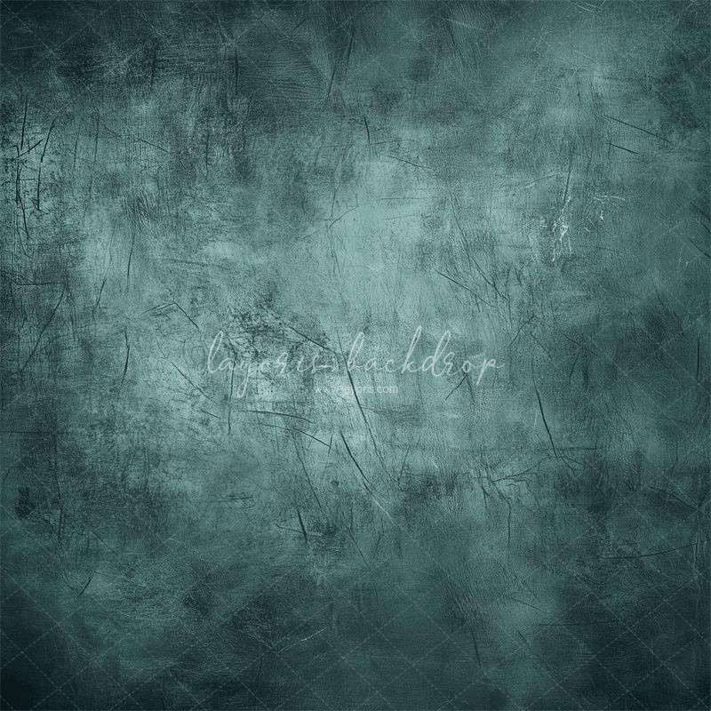 Abstract Old Master Teal Portrait Photo Backdrop - Layoris