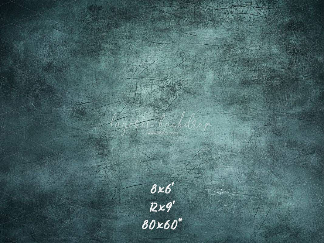 Abstract Old Master Teal Portrait Photo Backdrop - Layoris