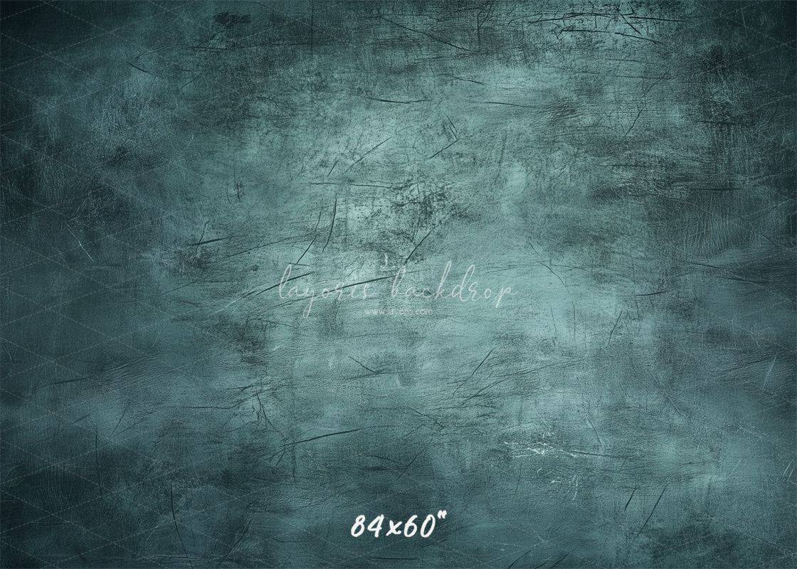 Abstract Old Master Teal Portrait Photo Backdrop - Layoris