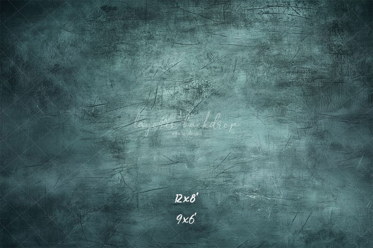 Abstract Old Master Teal Portrait Photo Backdrop - Layoris