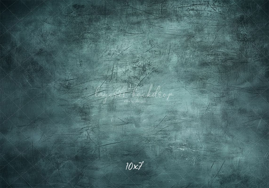 Abstract Old Master Teal Portrait Photo Backdrop - Layoris