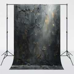 Cracked Black Wall Portrait Photo Backdrop - Layoris
