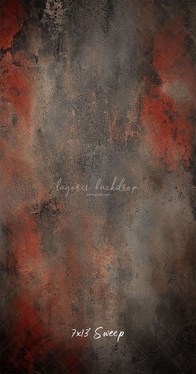 Red Black Rusty Wall Photography Backdrop - Layoris