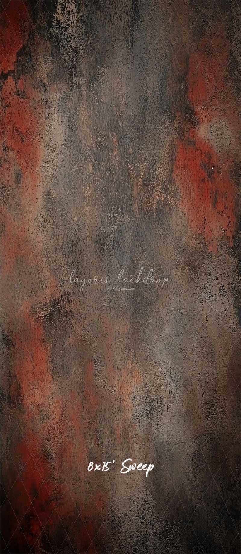 Red Black Rusty Wall Photography Backdrop - Layoris