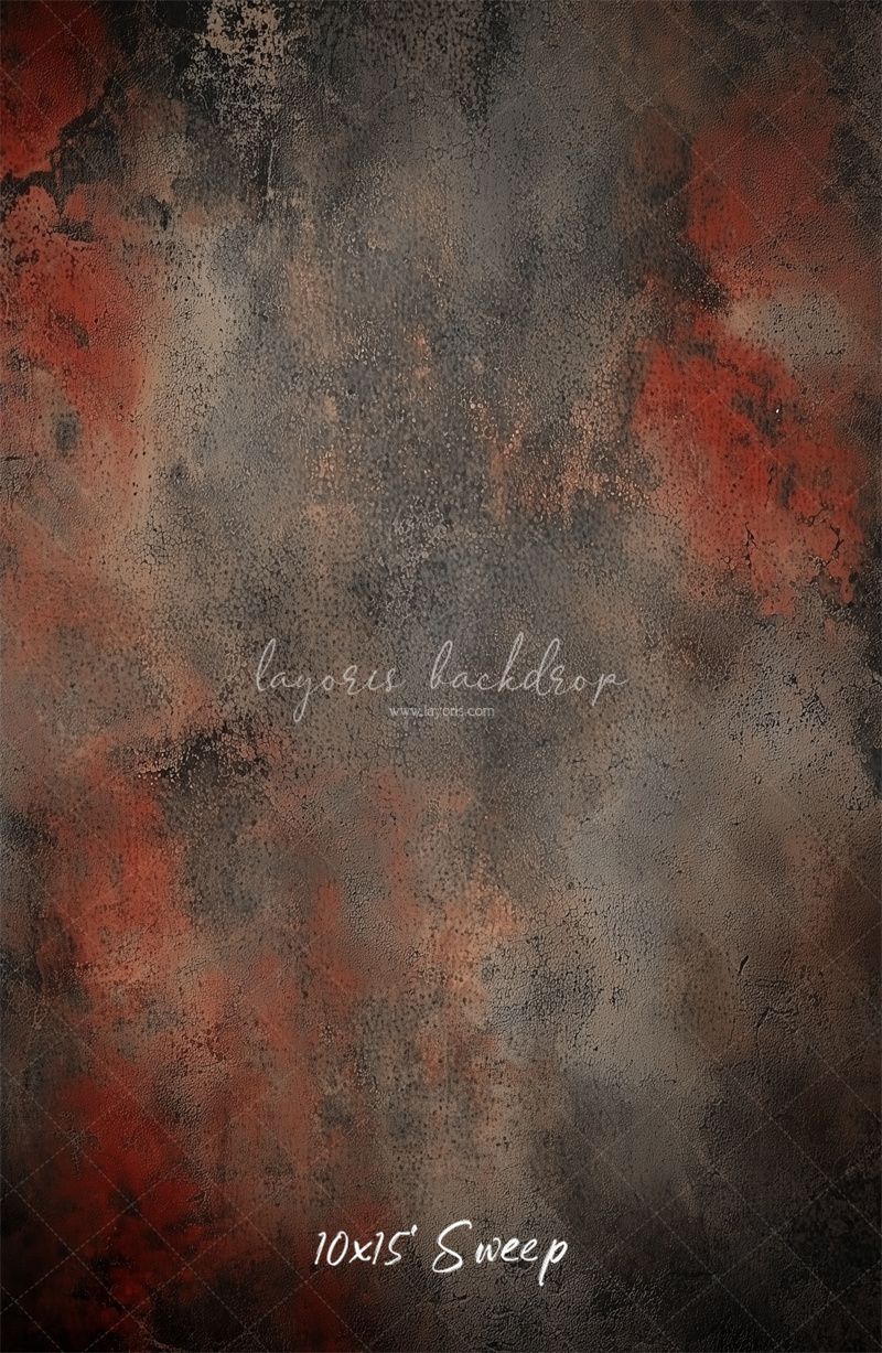 Red Black Rusty Wall Photography Backdrop - Layoris