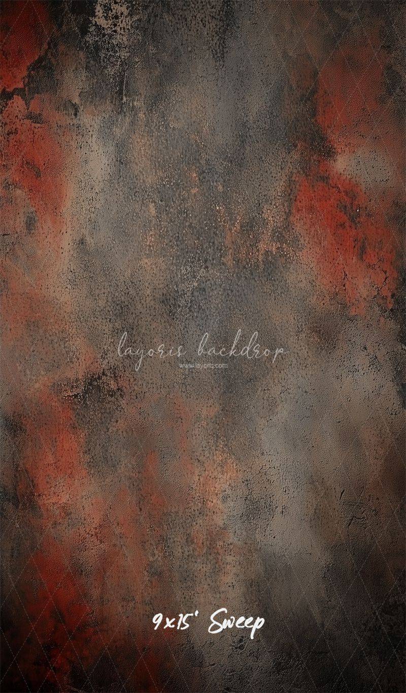Red Black Rusty Wall Photography Backdrop - Layoris