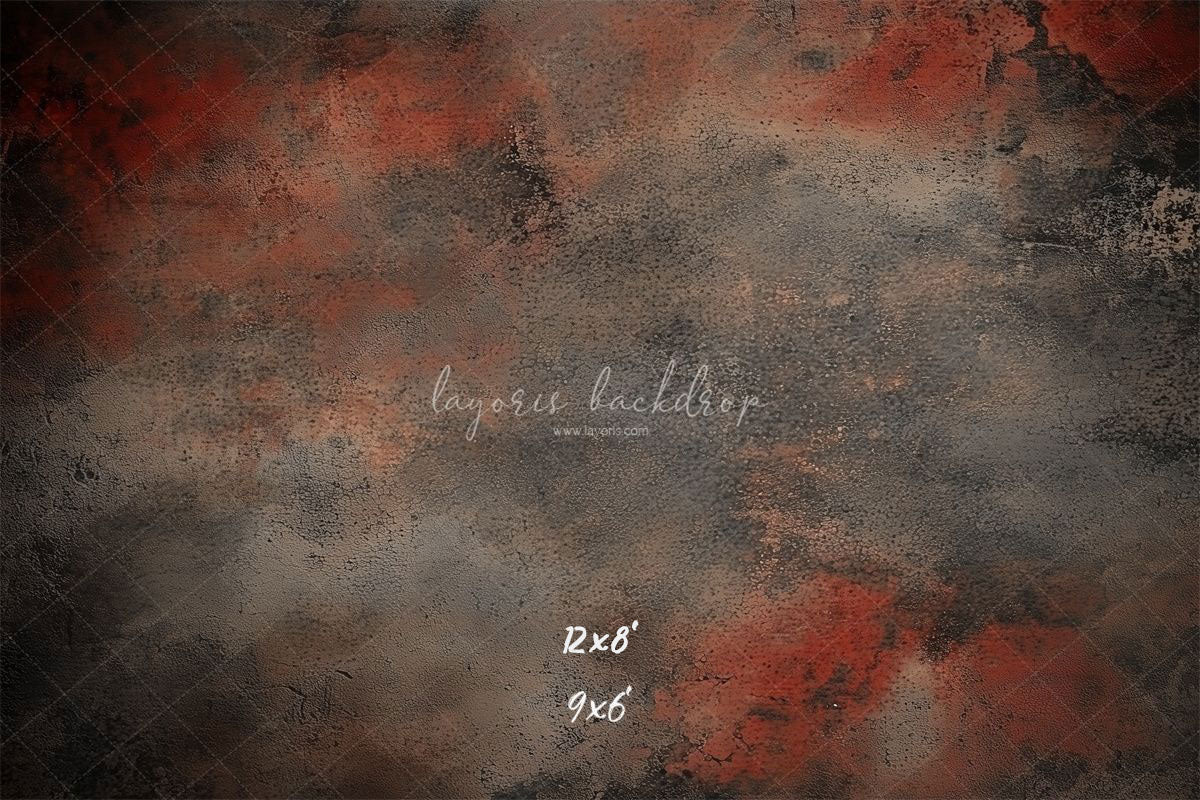 Red Black Rusty Wall Photography Backdrop - Layoris