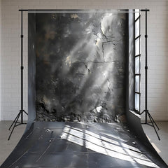 Black Wall Window Floor Sweep Photo Backdrop - Layoris