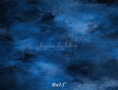 Blue Abstract Texture Old Master Portrait Backdrop - Layoris