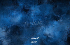 Blue Abstract Texture Old Master Portrait Backdrop - Layoris