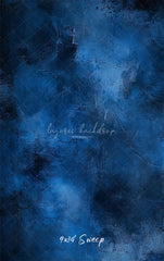 Blue Abstract Texture Old Master Portrait Backdrop - Layoris