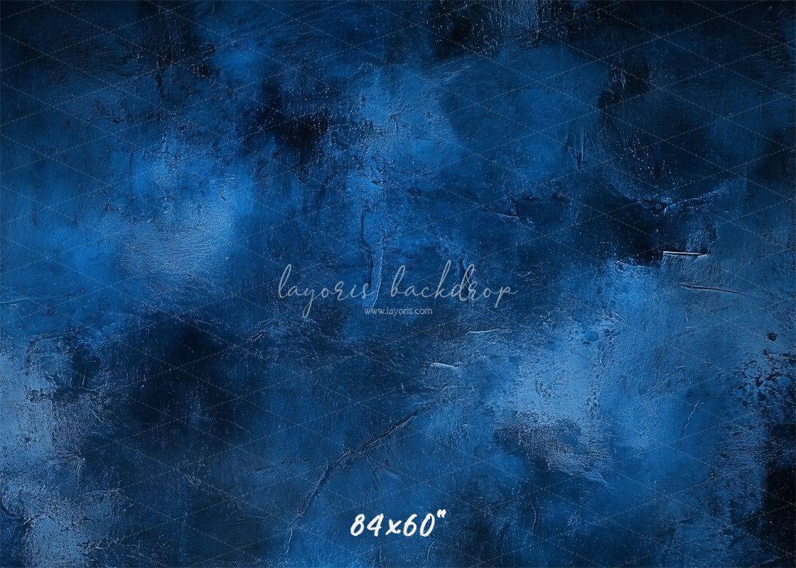 Blue Abstract Texture Old Master Portrait Backdrop - Layoris
