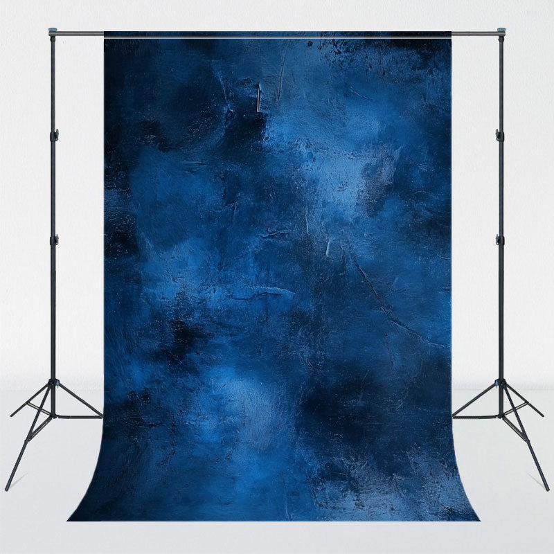 Blue Abstract Texture Old Master Portrait Backdrop - Layoris