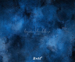 Blue Abstract Texture Old Master Portrait Backdrop - Layoris